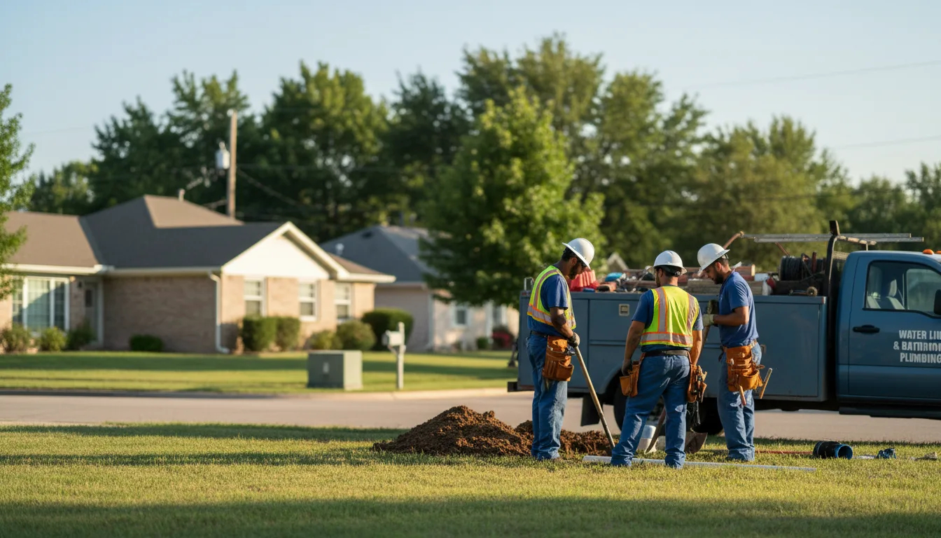 Residential water line and bathroom plumbing service in Grapevine, TX